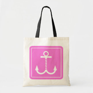 Anker-wegbudget-Tasche - DK-Rosa und -WEISS Tragetasche