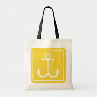 Anker-wegbudget-Tasche - Gelb und Weiß Tragetasche