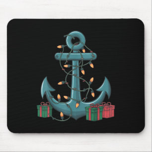 Anker Weihnachtsbeleuchtung Kreuzfahrtschiff Boot Mousepad