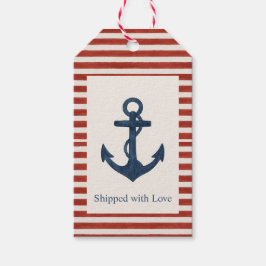 Anker Wiegen "Mit Liebe ausgeliefert" Geschenkmark Geschenkanhänger