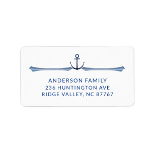 Ankeradresse: Adressaufkleber