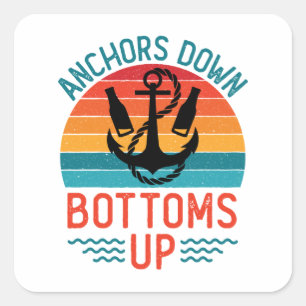 Ankerbetten Tiefkühltruhen - Trinken Quadratischer Aufkleber