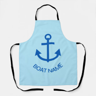 Ankerblau Personalisiert Ihr Bootname Schürze