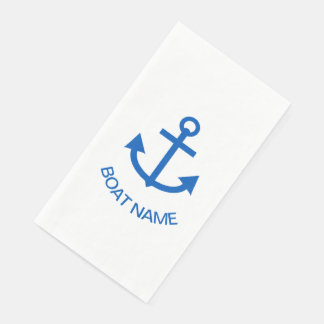 Ankerblau Personalisiert Ihr Bootname Serviette