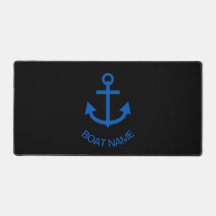 Ankerblau Personalisiert Ihr Bootsname Schwarz