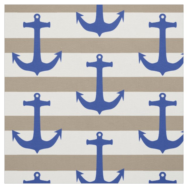 Ankerblau & Streifen + Ihre Ideen Stoff (Muster)