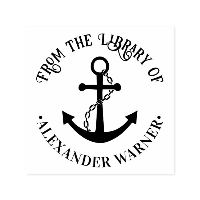 Ankerbuch Nautic Boat #3 Bibliotheksname Permastempel (Design)