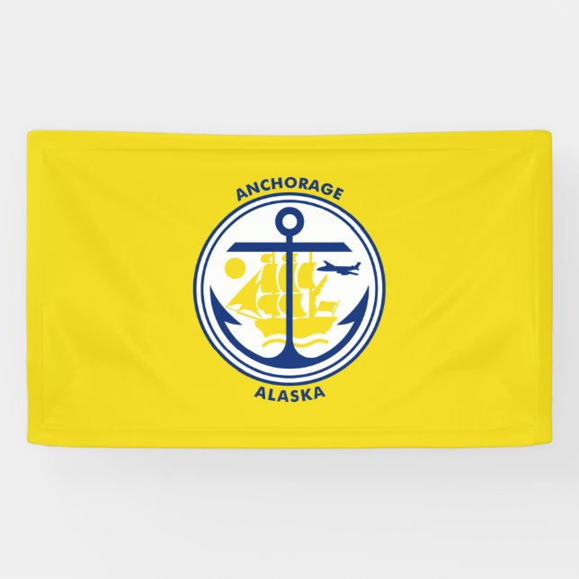 Ankerflagge (Alaska) Banner (Horizontal)