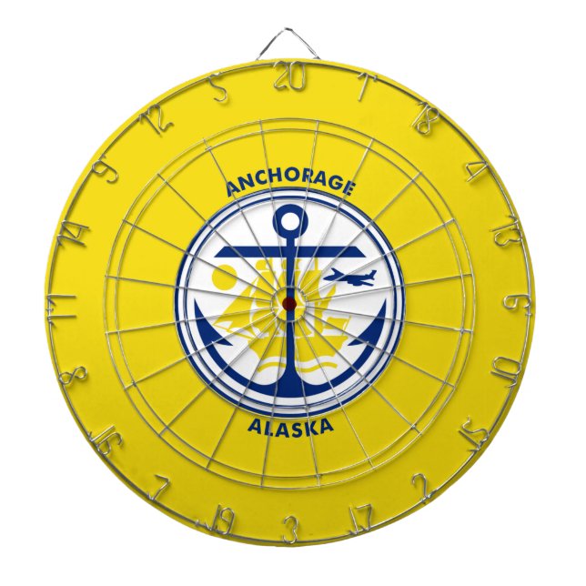 Ankerflagge (Alaska) Dartscheibe (vorne)