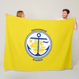 Ankerflagge (Alaska) Fleecedecke