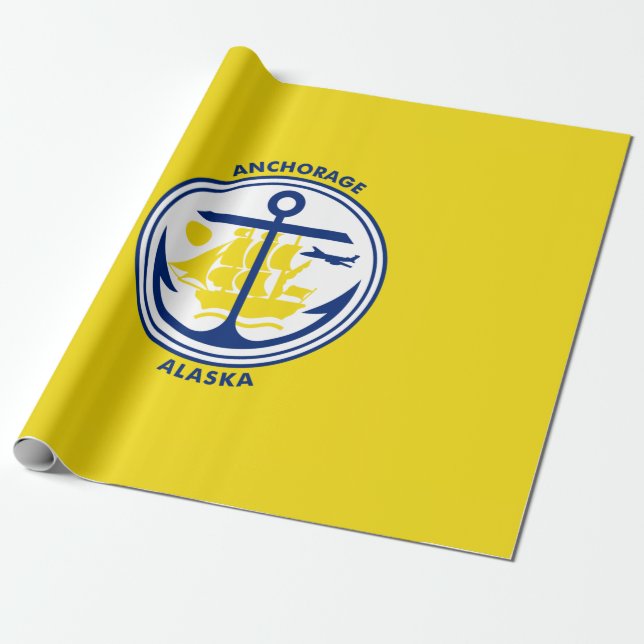 Ankerflagge (Alaska) Geschenkpapier (Ungerollt)