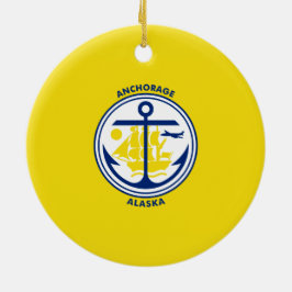 Ankerflagge (Alaska) Keramik Ornament