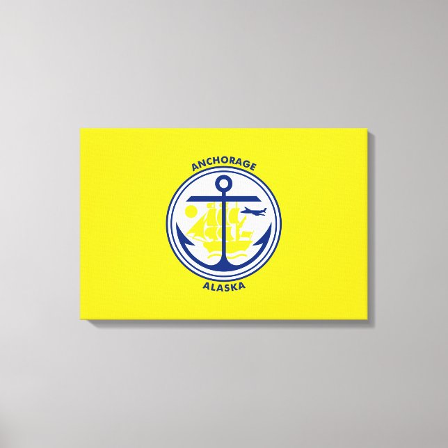 Ankerflagge (Alaska) Leinwanddruck (Vorderseite)