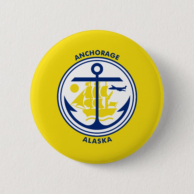 Ankerflagge, Alaska-Pinback-Taste Button (Vorderseite)