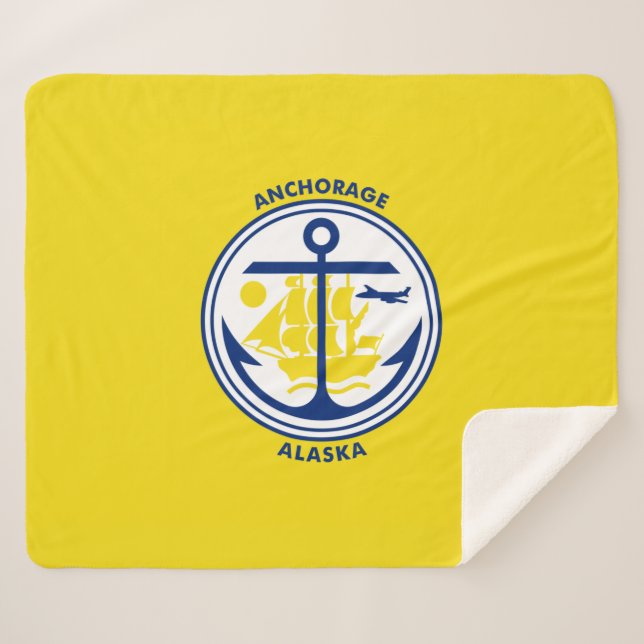 Ankerflagge (Alaska) Sherpadecke (Vorderseite (Horizontal))