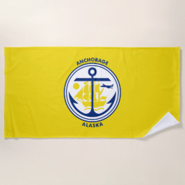 Ankerflagge (Alaska) Strandtuch