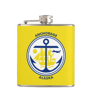 Ankerflagge, Flasche Alaska Flachmann