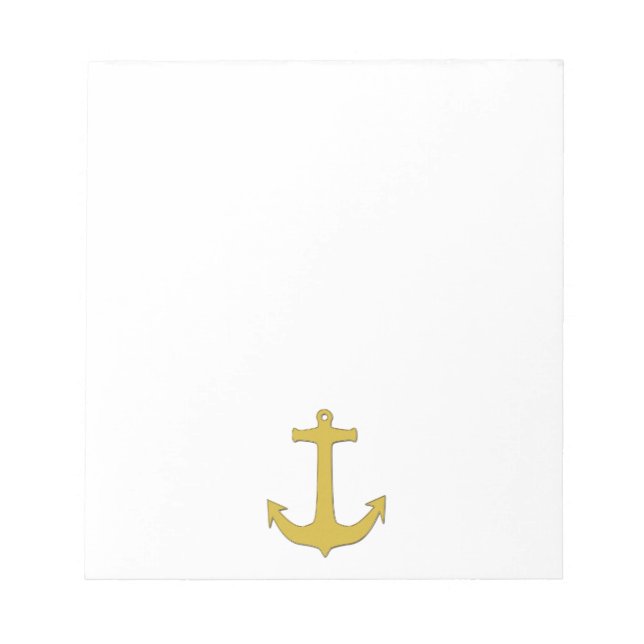 Ankergold + Ihr Hintergrund & Ihre Ideen Notizblock (Vorderseite)