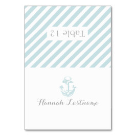 Ankergraue autische Sitzkarte Tischnummer