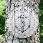 Ankerholz aus Nautic Monogram Dartscheibe<br><div class="desc">Personalisierter nautischer Anker. Ideal für Wiedersehen,  Hochzeit oder Familiengeschenke.</div>