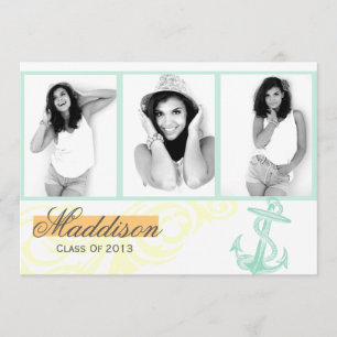 Ankerkarte Foto Abschluss Ankündigung Flachkarte