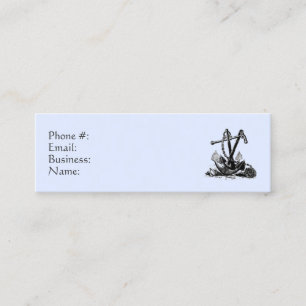 Ankerkarte Nautical Blue Business Card Mini Visitenkarte
