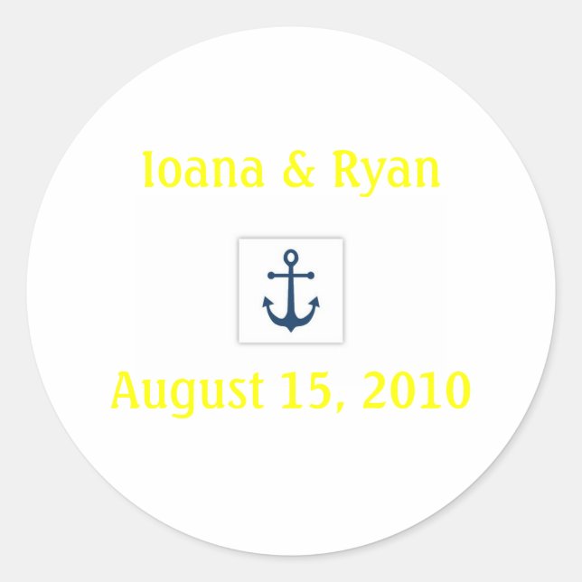 Ankerkleber Runder Aufkleber (Vorderseite)