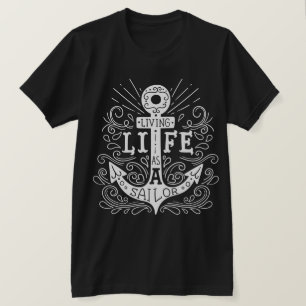 Ankerleben - Nautische Vintage Typografie T-Shirt