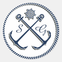 Ankermonogramme, Schöne Hochzeitshüllkurven Siegel