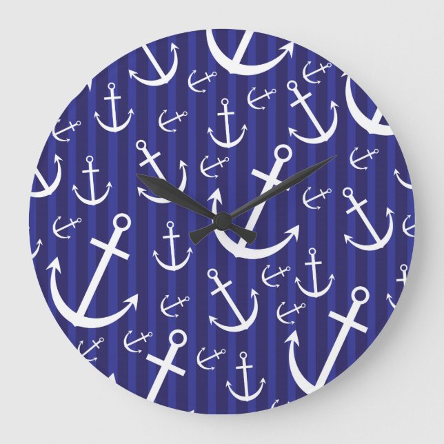 Ankermuster Große Wanduhr (Vorderseite)
