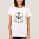 Ankern Sie Ihr Boot Name Gold Laurel Blätter White T-Shirt (Vorderseite)