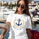 Ankern Sie Ihr Boot Name Gold Laurel Blätter White T-Shirt (Von Creator hochgeladen)