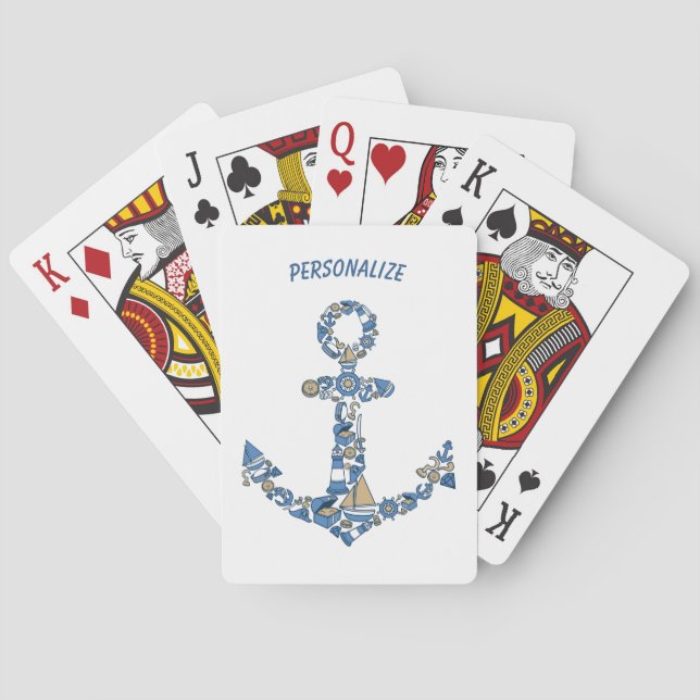 Ankerplatz Wasserschiff Ungewöhnlicher Leuchtturm Spielkarten (Rückseite)