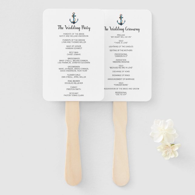 Ankerprogramm für Wasserfarben Modernes Wasserprog Fächer (Vorne und Hinten)