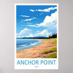 Ankerpunkt-Strand Vintage-Reiseposter Ski Poster