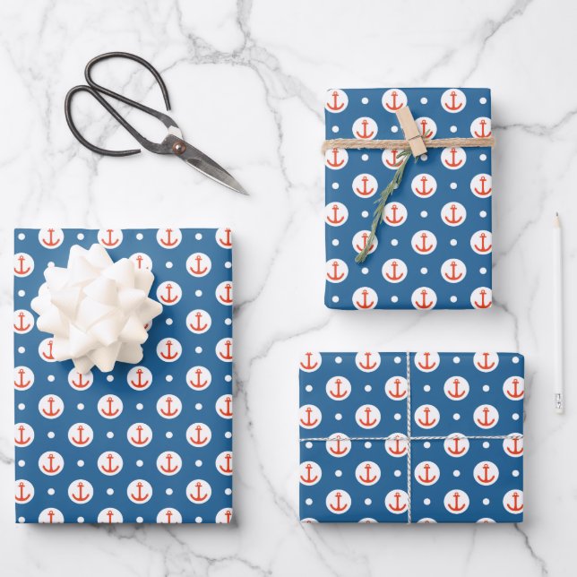 Ankerpunkte Geschenkpapier Set (Vorderseite)