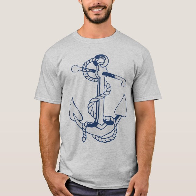 Ankerschiff für das blaue Schiff der Marine 7a T-Shirt (Vorderseite)