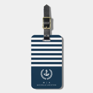 Ankerschiff für Schiffe der Marine Monogramm Cus Gepäckanhänger