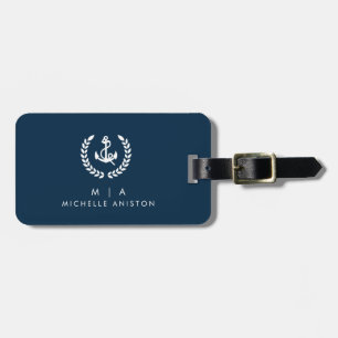 Ankerschiff für Schiffe der Marine Monogramm Cus Gepäckanhänger