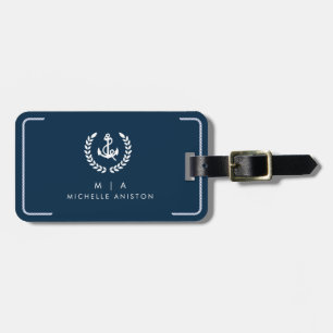 Ankerschiff für Schiffe der Marine Monogramm Cus Gepäckanhänger