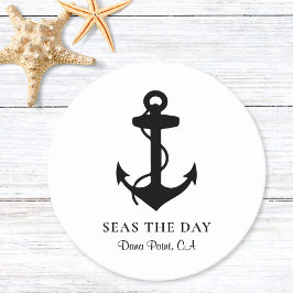 Ankerschiff Runder Pappuntersetzer