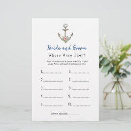 Ankerspiel "Wo waren sie?"