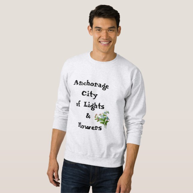 Ankerstadt der Lichter und Blume Sweatshirt (Vorne ganz)