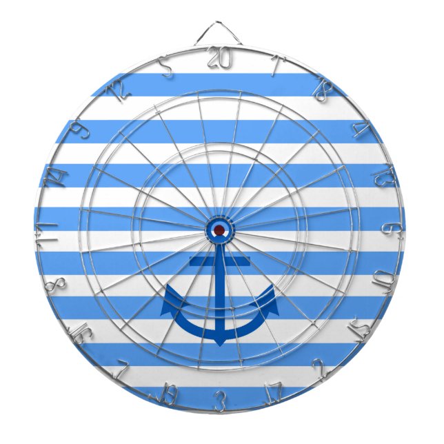 Ankerstreifen blau und weiß dartscheibe (vorne)