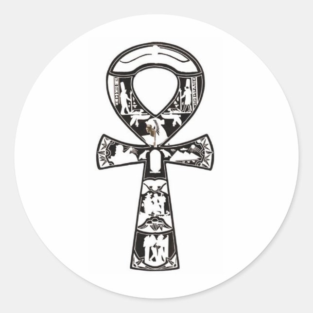 Ankh 1 runder aufkleber (Vorderseite)