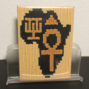 Ankh Africa Symbols Natural Artisan Crochet Print Magnet