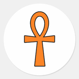 Ankh ägyptische Hieroglyphische Symbole Runder Aufkleber
