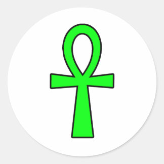 Ankh ägyptische Hieroglyphische Symbole Runder Aufkleber