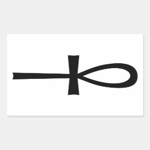 Ankh Ägyptisches Lebenssymbol Rechteckiger Aufkleber