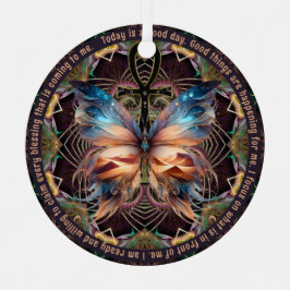 Ankh Butterfly Life Symbol Mandala Affirmation Ornament Aus Metall